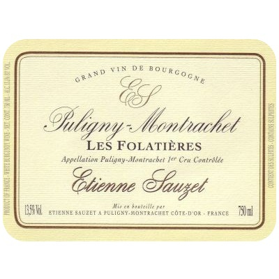 Etienne Sauzet Puligny-Montrachet 1er Cru Les Folatieres 2014 (6x75cl)
