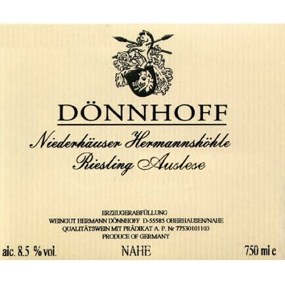 Donnhoff Niederhauser Hermannshohle Riesling Auslese Goldkapsel 2020 (6x37.5cl)