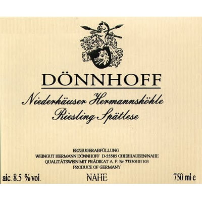 Donnhoff Niederhauser Hermannshohle Riesling Spatlese 2011 (6x150cl)