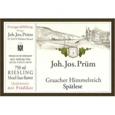 Joh. Jos. Prum Graacher Himmelreich Riesling Spatlese 2022 (6x75cl)
