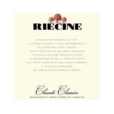 Riecine Chianti Classico 2023 (6x75cl)