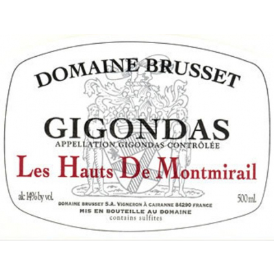 Brusset Gigondas Les Hauts de Montmirail 1998 (6x75cl)