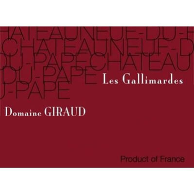 Giraud Chateauneuf-du-Pape Les Gallimardes Rouge 2017 (1x75cl)