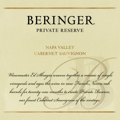 Beringer Napa Private Reserve Cabernet Sauvignon 1993 (1x75cl)