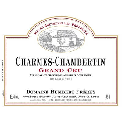 Humbert Freres Charmes-Chambertin Grand Cru 2019 (12x75cl)