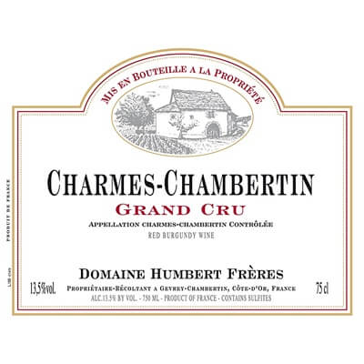 Humbert Freres Charmes-Chambertin Grand Cru 2020 (6x75cl)