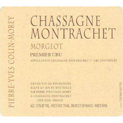 Colin Morey Chassagne-Montrachet 1er Cru Morgeot Blanc 2020 (6x75cl)