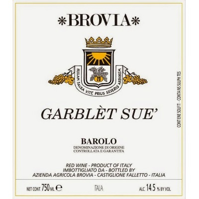 Brovia Barolo Garblet Sue 2015 (3x150cl)