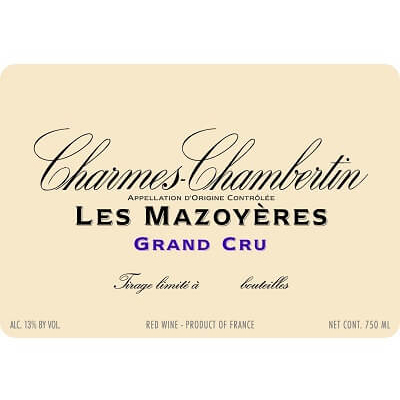 Vougeraie Charmes-Chambertin Grand Cru Mazoyeres 2021 (6x75cl)