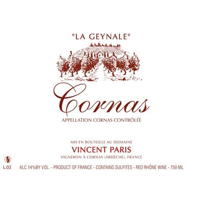 Vincent Paris Cornas La Geynale 2016 (1x75cl)