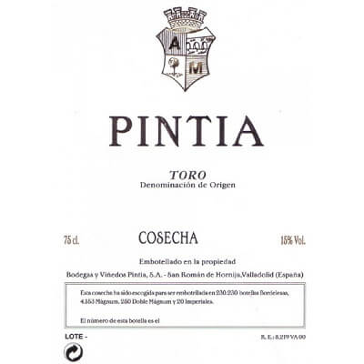 Vega Sicilia Pintia Toro 2020 (6x75cl)