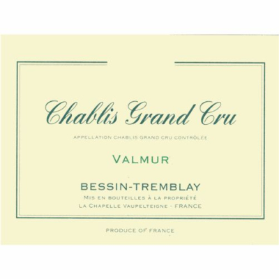 Jean-Claude Bessin Chablis Grand Cru Valmur 2015 (1x75cl)