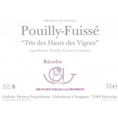 Guffens Heynen Pouilly Fuisse Tris Hauts Vignes 2016 (1x300cl)