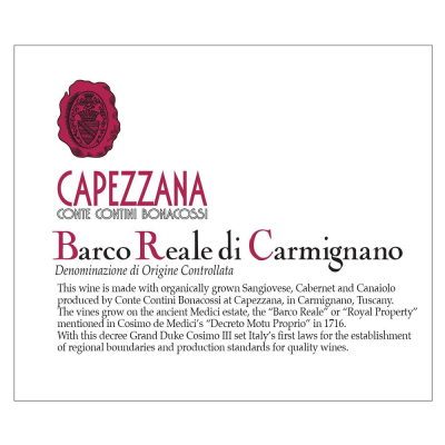 Capezzana Barco Reale Di Carmignano 2022 (6x150cl)