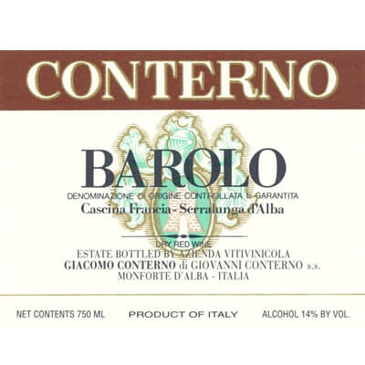 Giacomo Conterno Barolo Francia 2004 (12x75cl)