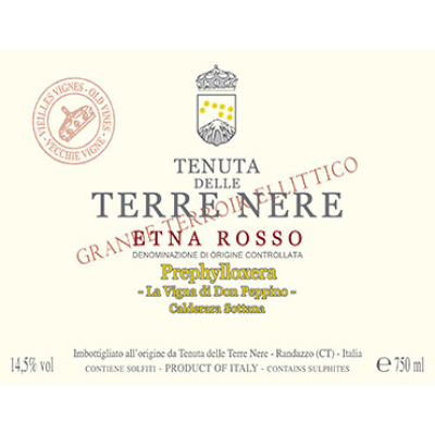 Terre Nere Etna Rosso Prephylloxera La Vigna di Don Peppino Calderara Sottana 2020 (6x75cl)