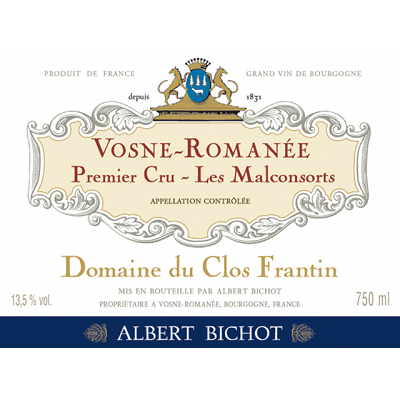Clos Frantin (Albert Bichot) Vosne-Romanee 1er Cru Les Malconsorts 2016 (6x75cl)