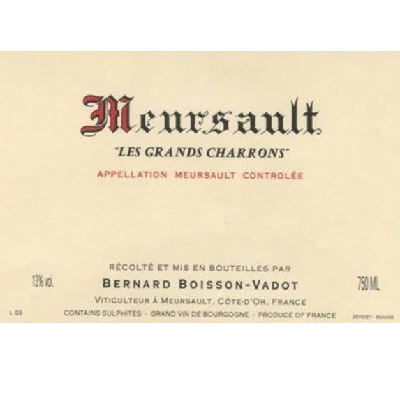 Boisson Vadot Meursault Les Grands Charrons 2010 (12x75cl)