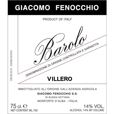 Giacomo Fenocchio Barolo Villero 2015 (6x75cl)