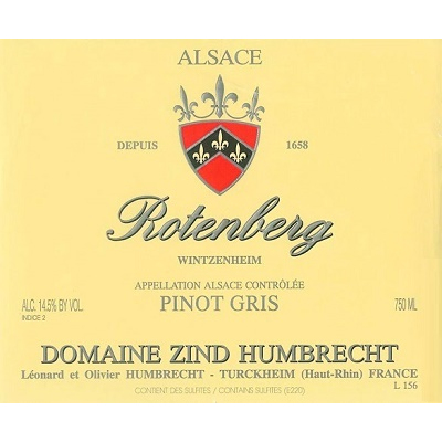 Zind Humbrecht Pinot Gris Rotenberg 2019 (6x75cl)
