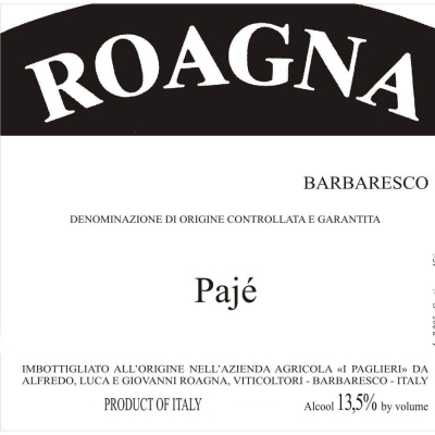 Roagna Barbaresco Paje VV 2017 (6x75cl)