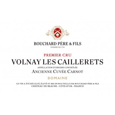 Bouchard Pere & Fils Volnay 1er Cru Caillerets Ancienne Cuvee Carnot 2019 (6x75cl)