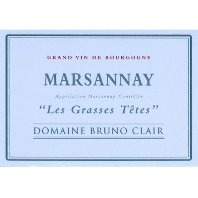 Bruno Clair Marsannay Les Grasses Tetes 2020 (12x75cl)