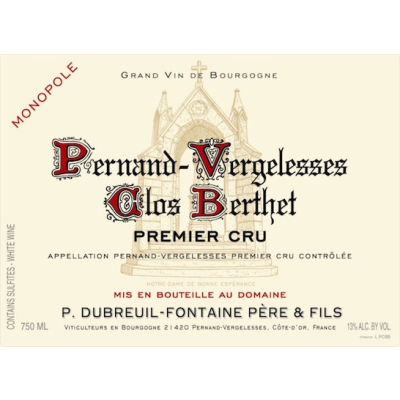 Debrueil Fontaine Pernand Vergelesses 1er Cru Clos Berthet 2016 (12x75cl)