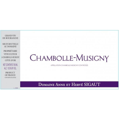 Anne et Herve Sigaut Chambolle-Musigny 2021 (6x75cl)