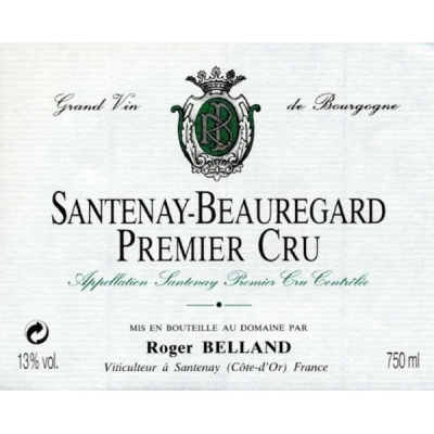 Roger Belland Santenay 1er Cru Beauregard Blanc 2022 (12x37.5cl)