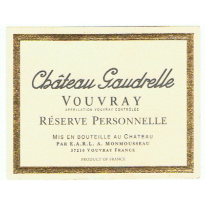 Gaudrelle Vouvray Reserve Personnelle 1996 (1x75cl)