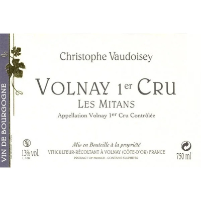 Christophe Vaudoisey Volnay 1er Cru Les Mitans 2016 (1x75cl)