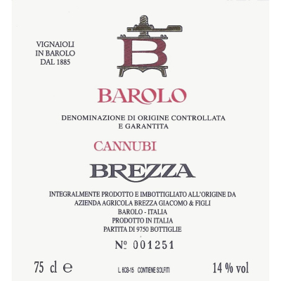 Brezza Barolo Cannubi 1997 (12x75cl)