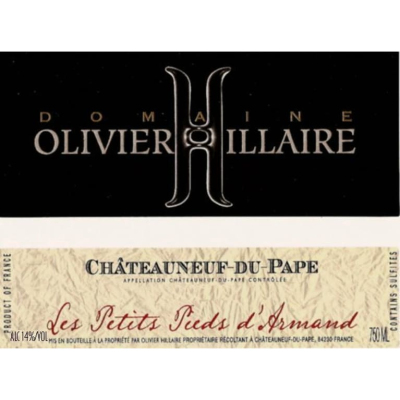 Olivier Hillaire Chateauneuf Du Pape Les Petits Pieds d'Armand 2012 (1x75cl)