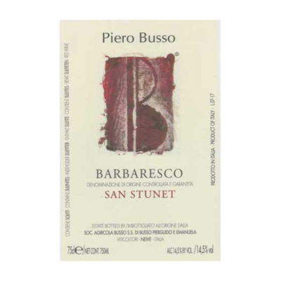 Piero Busso Barbaresco San Stunet 2020 (6x75cl)