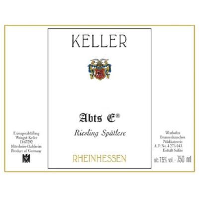 Keller Westhofener Brunnenhauschen Abtserde Riesling Spatlese Goldkapsel Auktion 2009 (1x37.5cl)