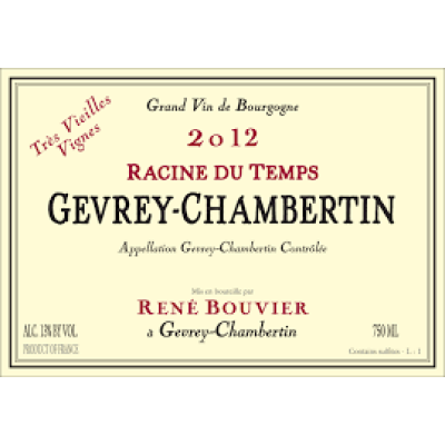 Rene Bouvier Gevrey-Chambertin Racine Temps VV 2022 (3x150cl)