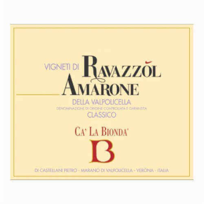 Ca La Bionda Amarone Valpolicella Classico Ravazzol 2016 (6x75cl)