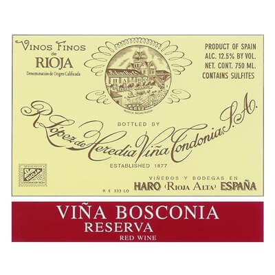 Lopez de Heredia Vina Bosconia Rioja Reserva 2010 (6x75cl)