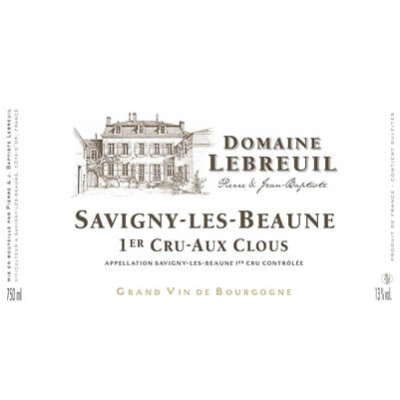 Pierre et Jean-Baptiste Lebreuil Savigny-les-Beaune 1er Cru Aux Clous 2020 (6x75cl)
