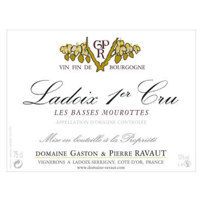 Gaston et Pierre Ravaut Ladoix 1er Cru Basses Mourotttes 2019 (1x75cl)