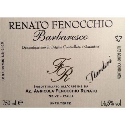 Renato Fenocchio Barbaresco Starderi 2018 (6x75cl)