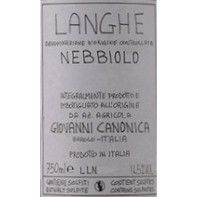 Canonica Giovanni Langhe Nebbiolo 2022 (12x75cl)
