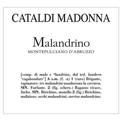 Cataldi Madonna Montepulciano Abruzzo Malandrino 2019 (6x75cl)