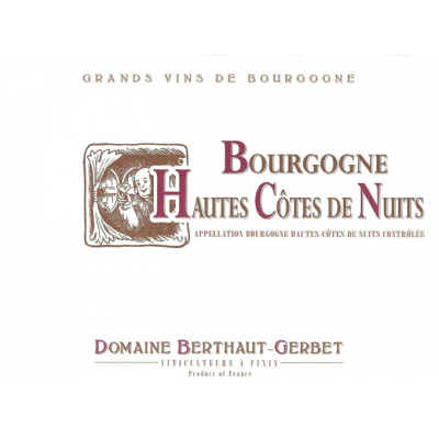 Berthaut Gerbet Bourgogne Hautes Cotes Nuits 2020 (6x75cl)
