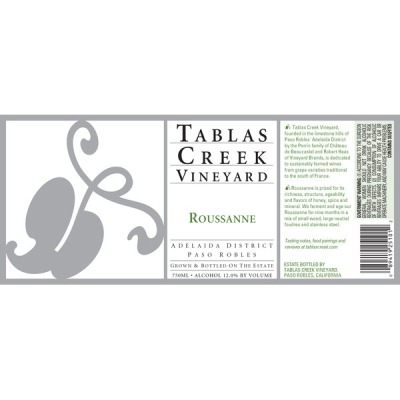 Tablas Creek Roussanne 2019 (12x75cl)