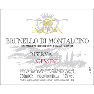 La Serena Brunello di Montalcino Riserva Gemini 2006 (6x75cl)