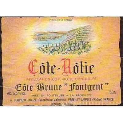 Dervieux-Thaize Cote Rotie Cote Brune Fontgent Reserve 1986 (1x75cl)