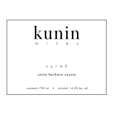 Kunin Syrah Santa Barbara 2020 (12x75cl)