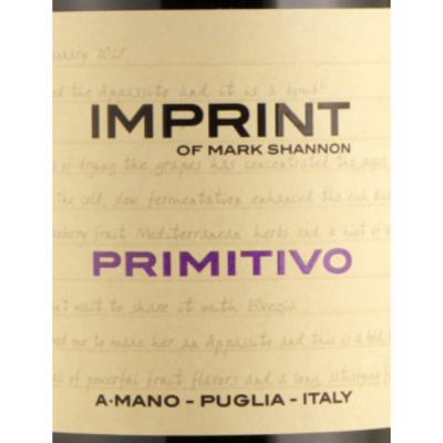 A Mano Imprint Primitivo Appassito 2022 (6x75cl)